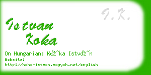 istvan koka business card